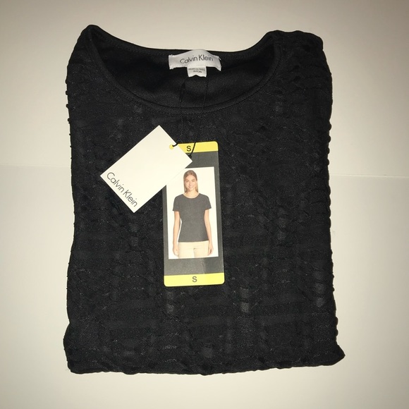 BOGO Calvin Klein Black Textured Shirt NWT - Picture 1 of 7
